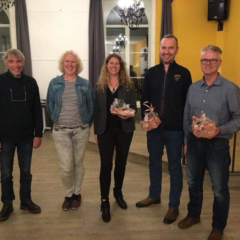 Henk, Maaike, Saskia, Ceesjan en Arjan Bestuur GroenLinks Deventer-Salland