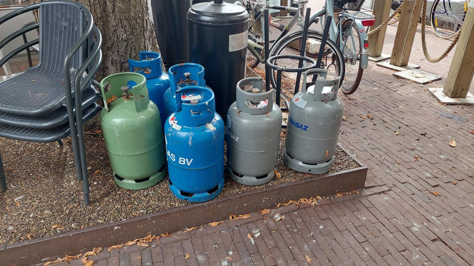 Gasflessen op de Brink