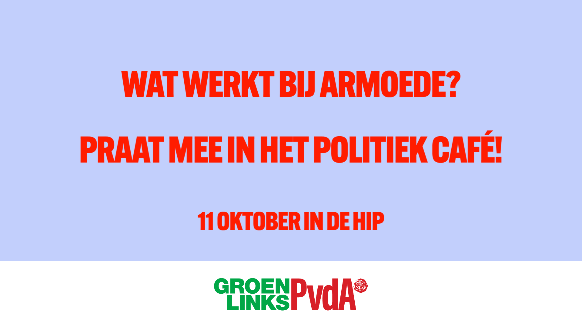 Politiek café 11 oktober